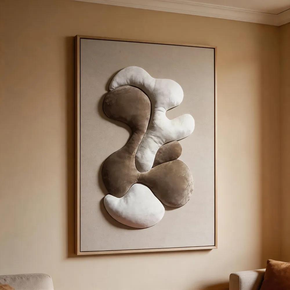 Modern Style Three-dimensional Soft Bag Abstract Decorative Painting Cream Texture Art Hanging Painting Porch Living Room Soft Wall Decoration