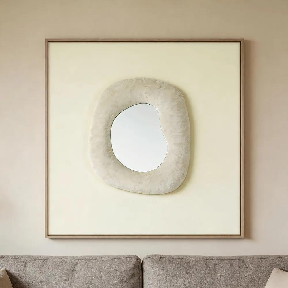 Modern Light Luxury Three-dimensional LED Mirror Decorative Painting Creative Geometric Art Wall Hanging Living Room Entrance Background Wall Hanging Painting