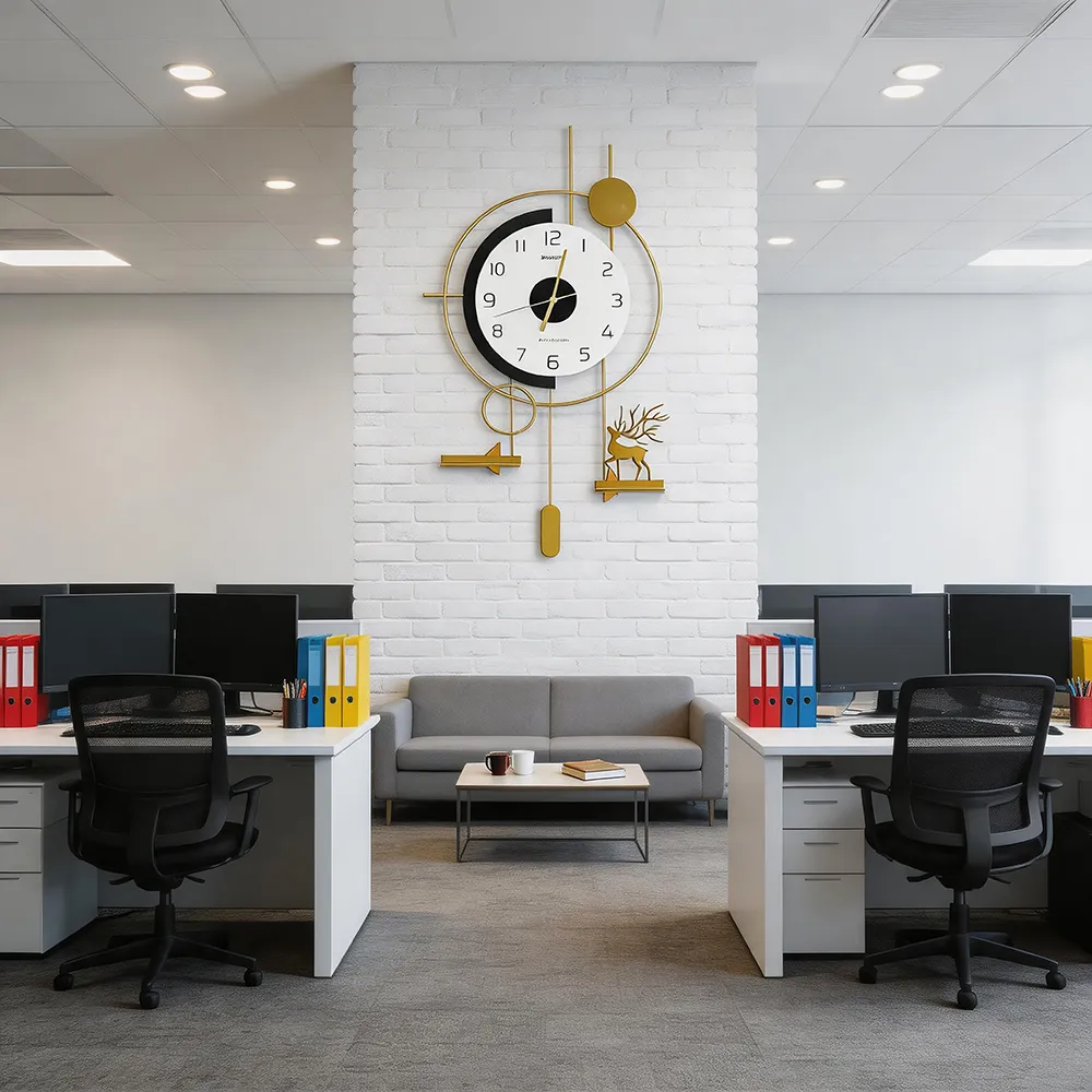 Light Luxury Golden Iron Wall Clock Modern Simple Silent Living Room Decorative Clock