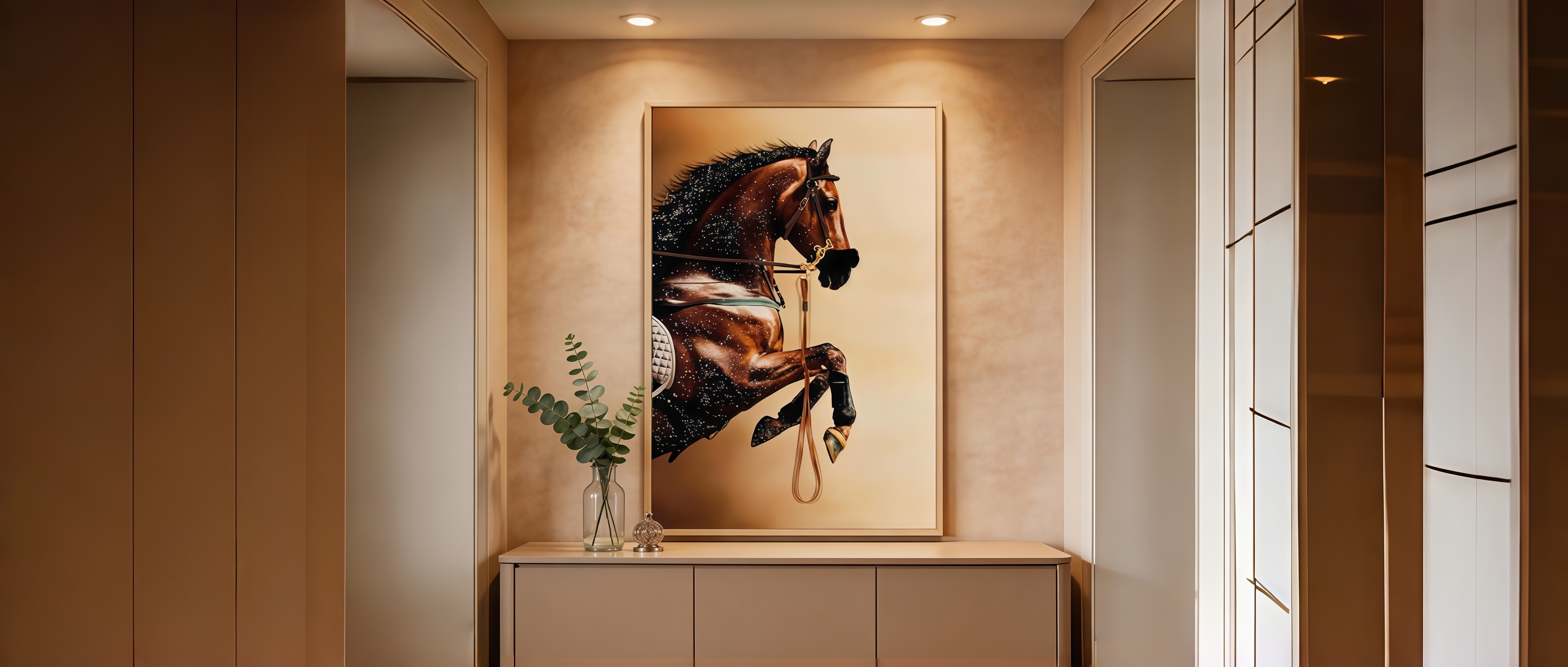 Custom 3D Crystal Horse Wall Art