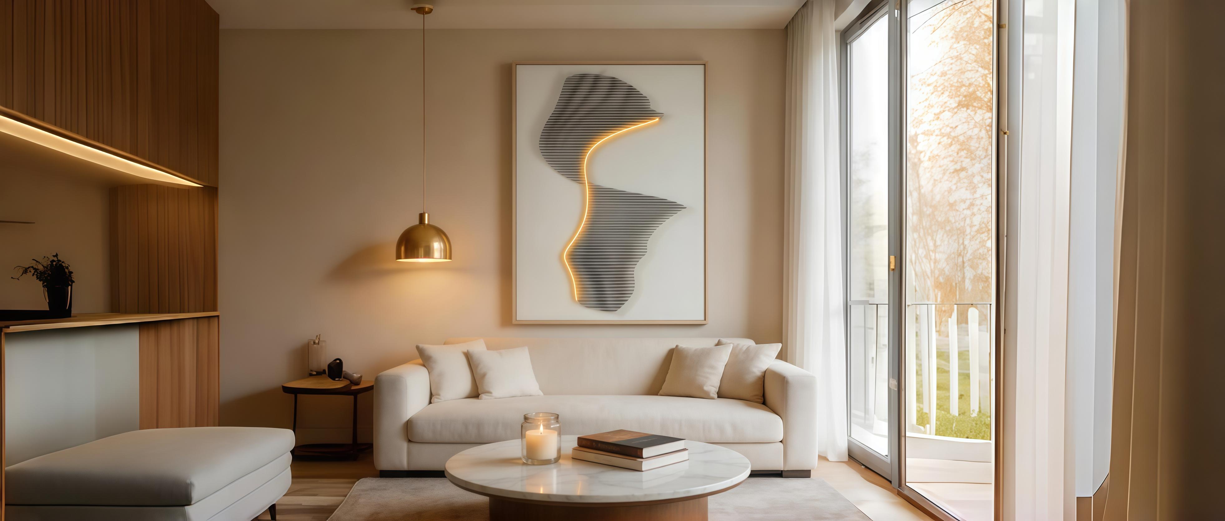 Warm light three-dimensional painting