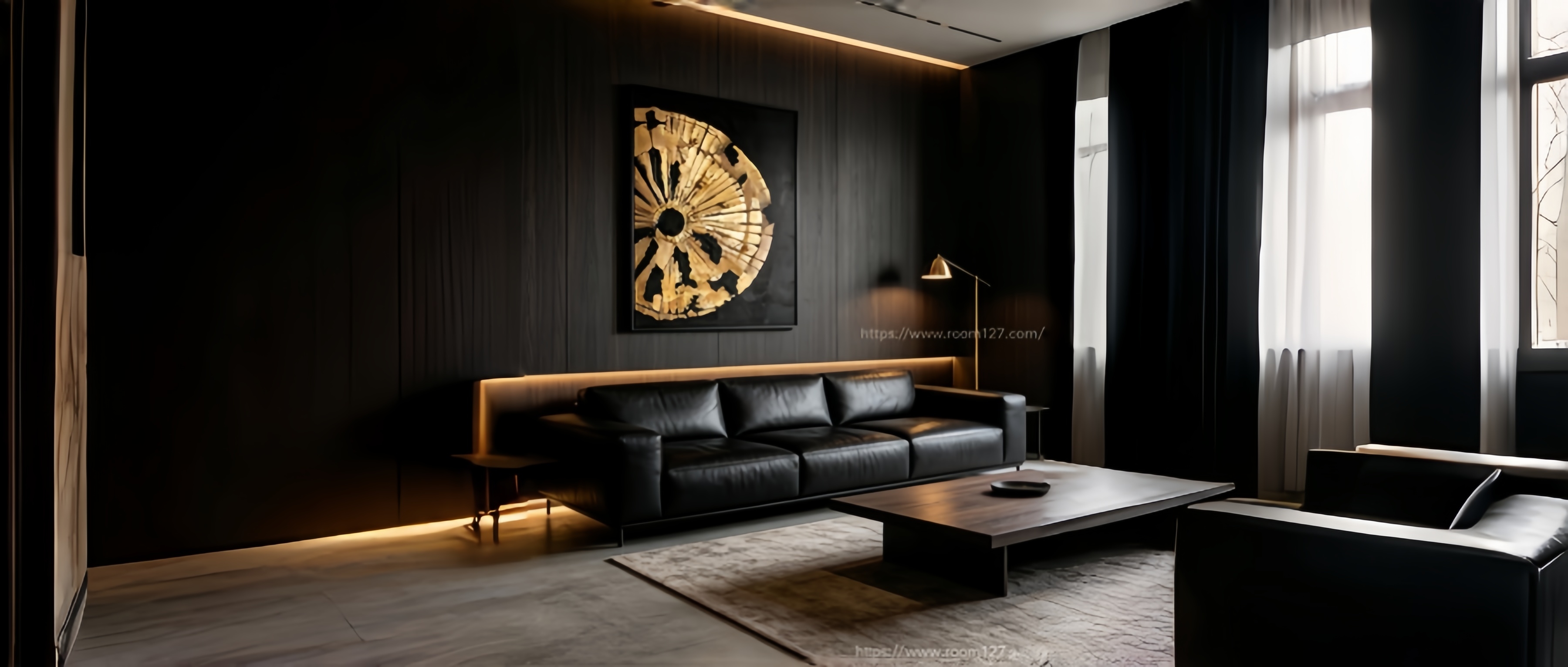 Black gold decorative painting