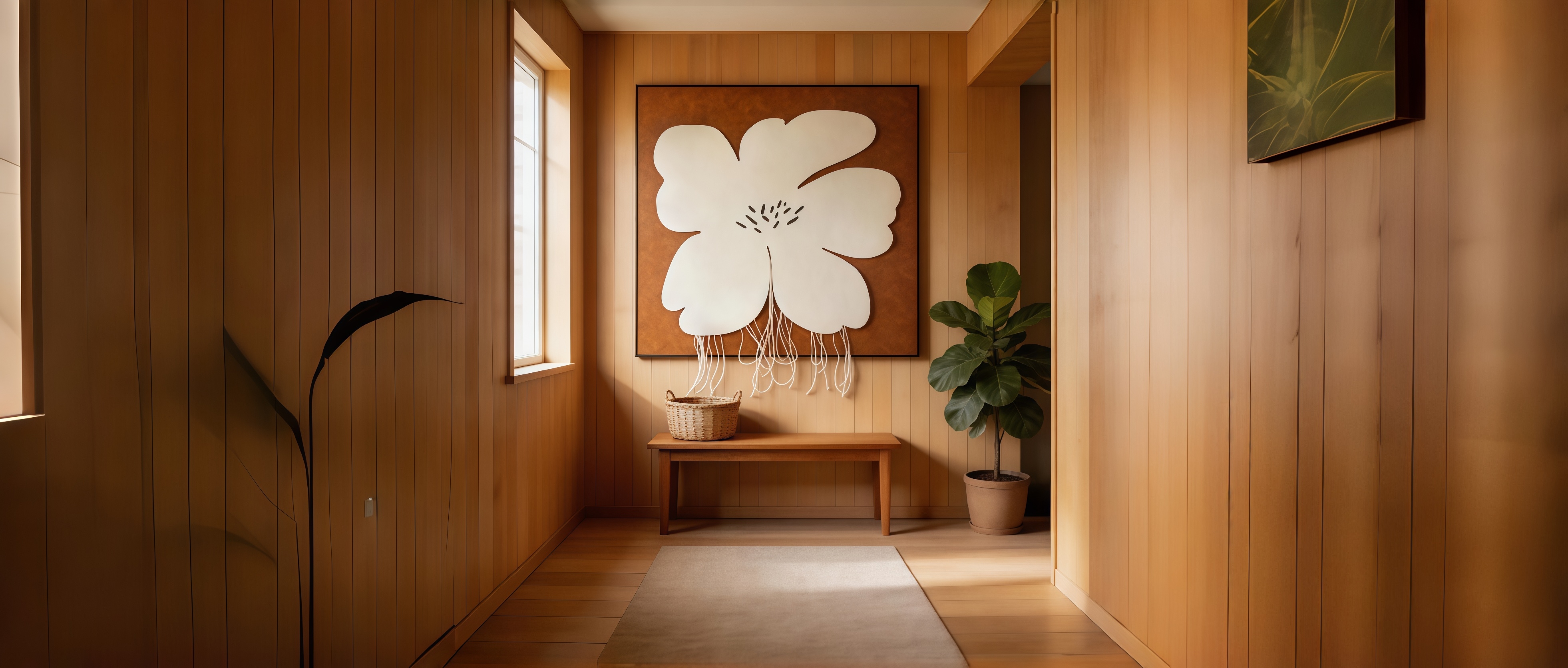 A flower, warm a house