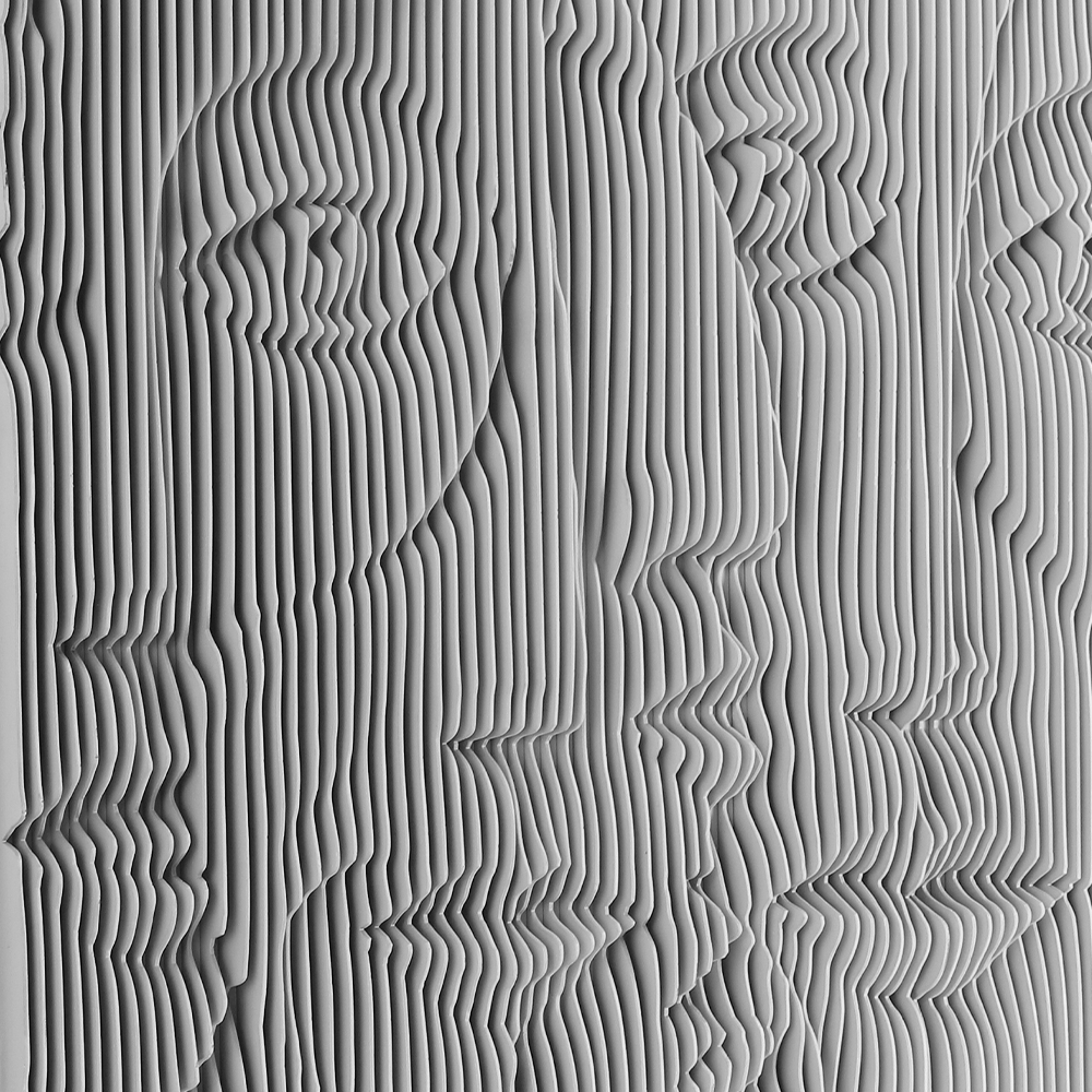 Textured 3D Triple Face Relief Wall Art