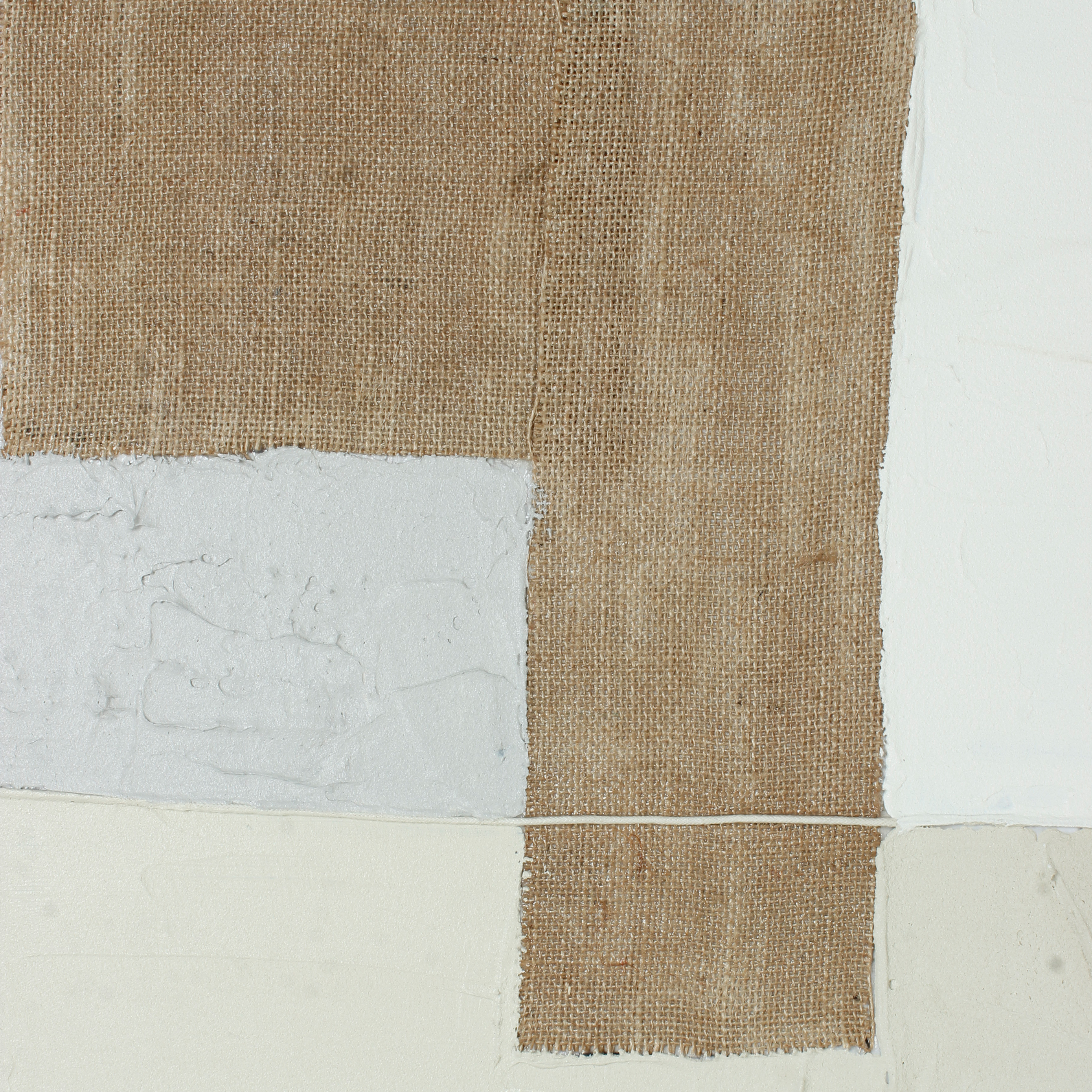 Linen Collage Textured Geometric Vertical Wall Art