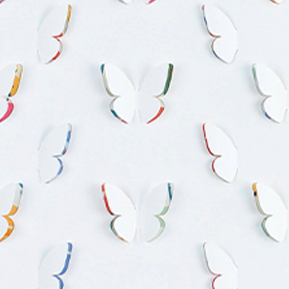 3D Heart-Shaped Butterfly Relief Wall Art