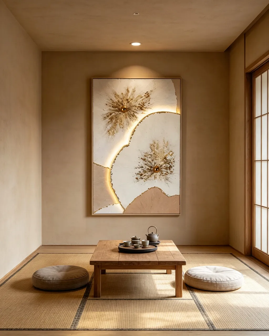 #CustomTexturedWallArt #GildedLitEmbossedPainting #TeaRoomInteriorDecor #VerticalLivingRoomArt #EntrywayCustomDecor https://www.room127.com/