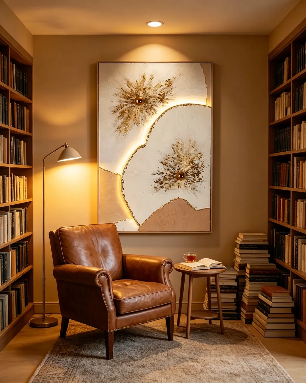 #CustomTexturedWallArt #GildedLitEmbossedPainting #TeaRoomInteriorDecor #VerticalLivingRoomArt #EntrywayCustomDecor https://www.room127.com/