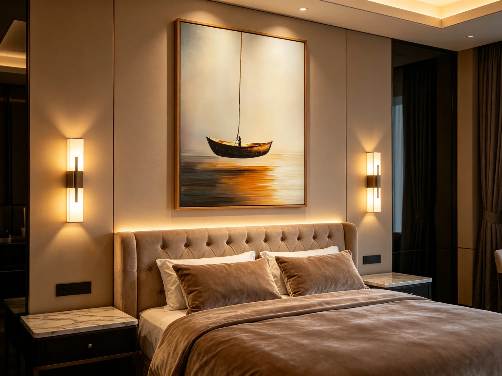 #LoneBoatOilPainting #MinimalistWallArt #HandTexturedPainting #InteriorStylingDecor #CommercialSpaceWallArt [https://www.room127.com](https://link.wtturl.cn/?target=https%3A%2F%2Fwww.room127.com%2F&amp;scene=im&amp;aid=582478&amp;lang=zh)