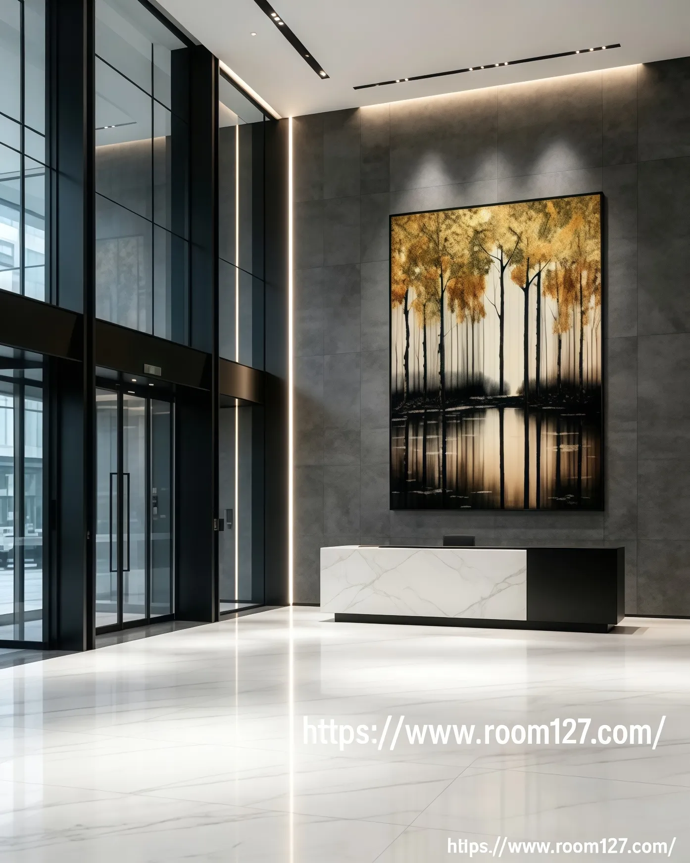 Golden Crystal Forest Art　Crystal-Diamond Finish　Commercial Wall Art　Hospitality FF&amp;E　room127　https://www.room127.com