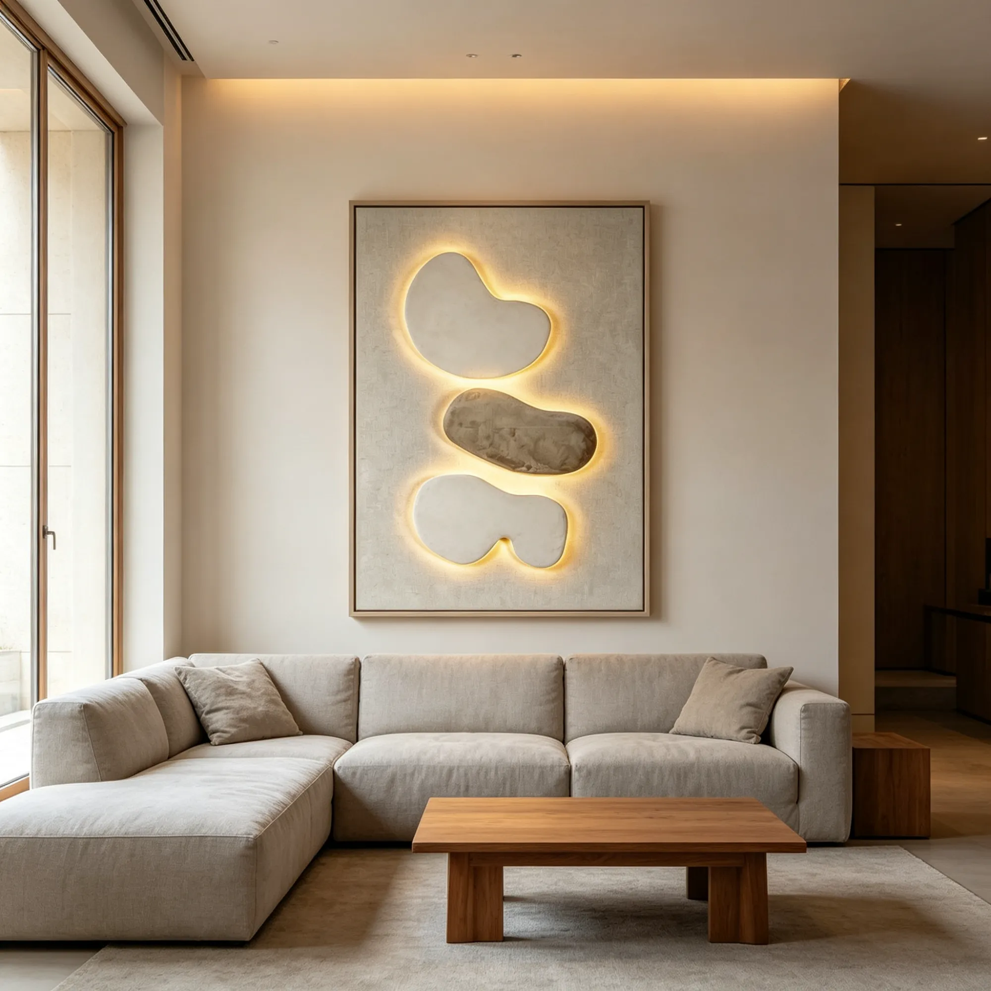 #3DBacklitWallSculpture #CommercialInteriorDecor #HotelLobbyWallArt #WabiSabiInteriorDesign #FeatureWallInstallation https://www.room127.com