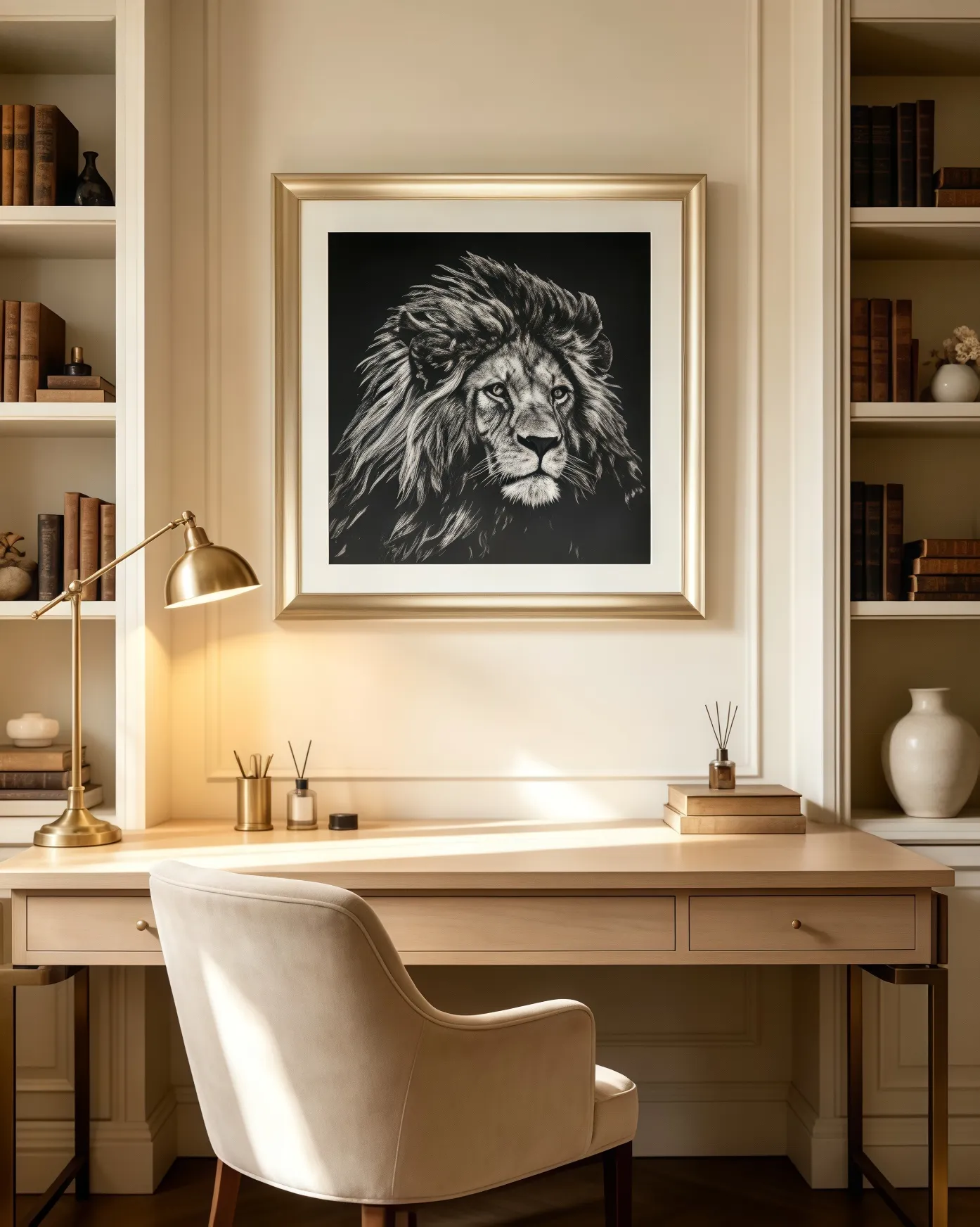 lion wall art black and white embroidery new arrival decor statement office art industrial style painting square artwork stitched texture customizable wall art bold interior piece room127 https://www.room127.com