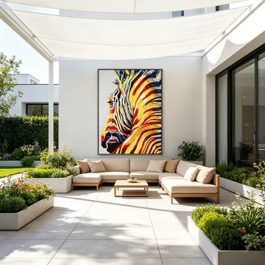 2026 wall art trends, textured embroidery wall decor, vibrant zebra animal portrait, statement wildlife painting, modern residential &amp; commercial interior, https://www.room127.com