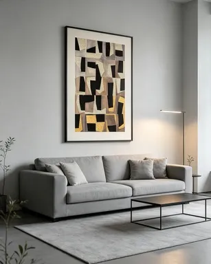 大地色几何肌理抽象装饰画，立体颗粒肌理挂画，现代极简软装壁画，适用于客厅、走廊、酒店客房商业工程装修