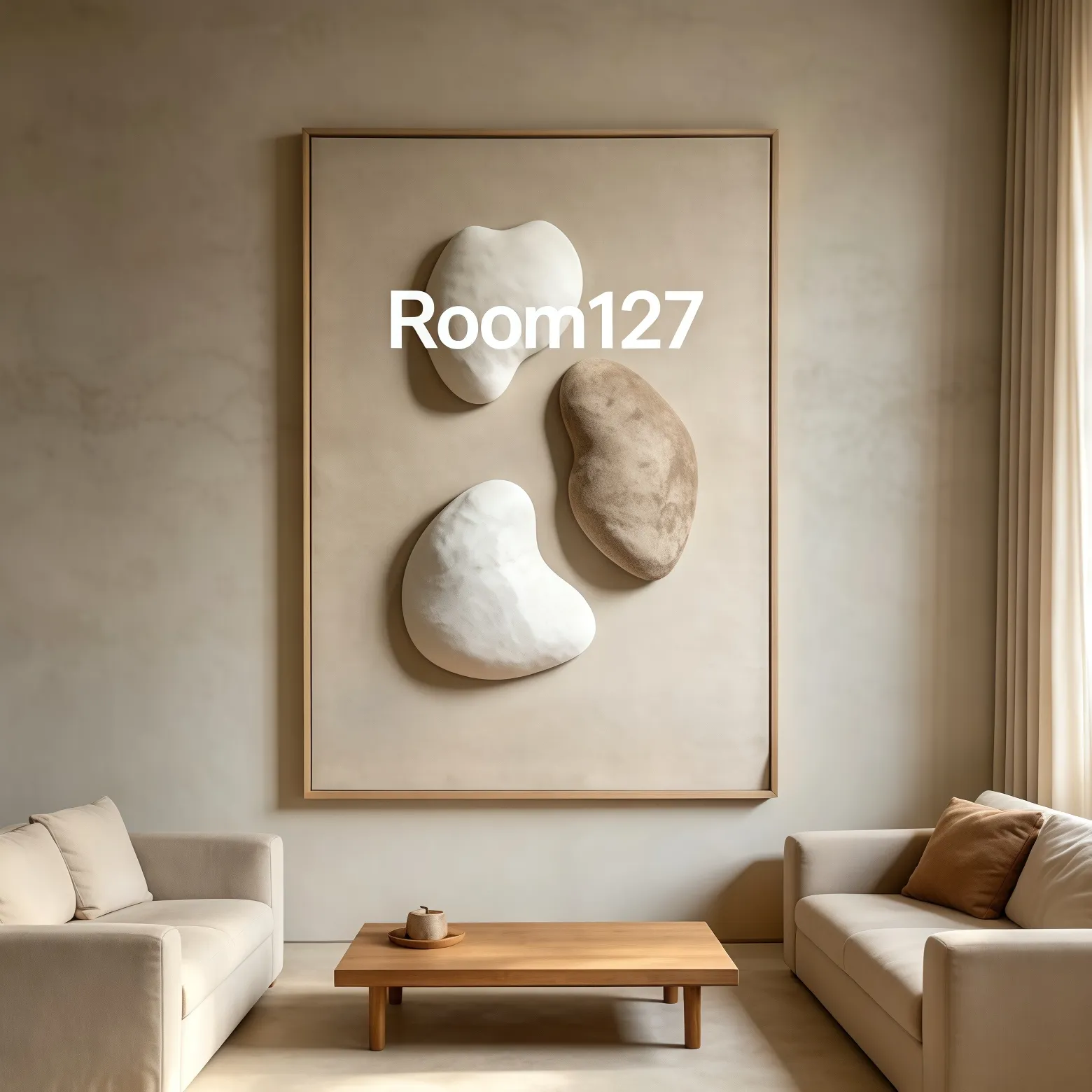 Hotel reception &amp; negotiation zone. Dark grey matte wall with warm wall lamp accent lighting. Coordinated armchairs and coffee table. This 3D artwork upgrades the premium feeling for business hotels and club lounges, a popular real‑project solution.