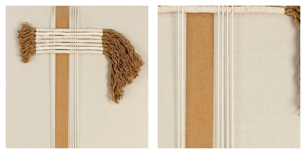 textured wall art, woven wall hanging, bohemian decor, wabi sabi wall art, macrame wall art, neutral home decor, scandinavian wall art, handcrafted home decor, room127, https://www.room127.com